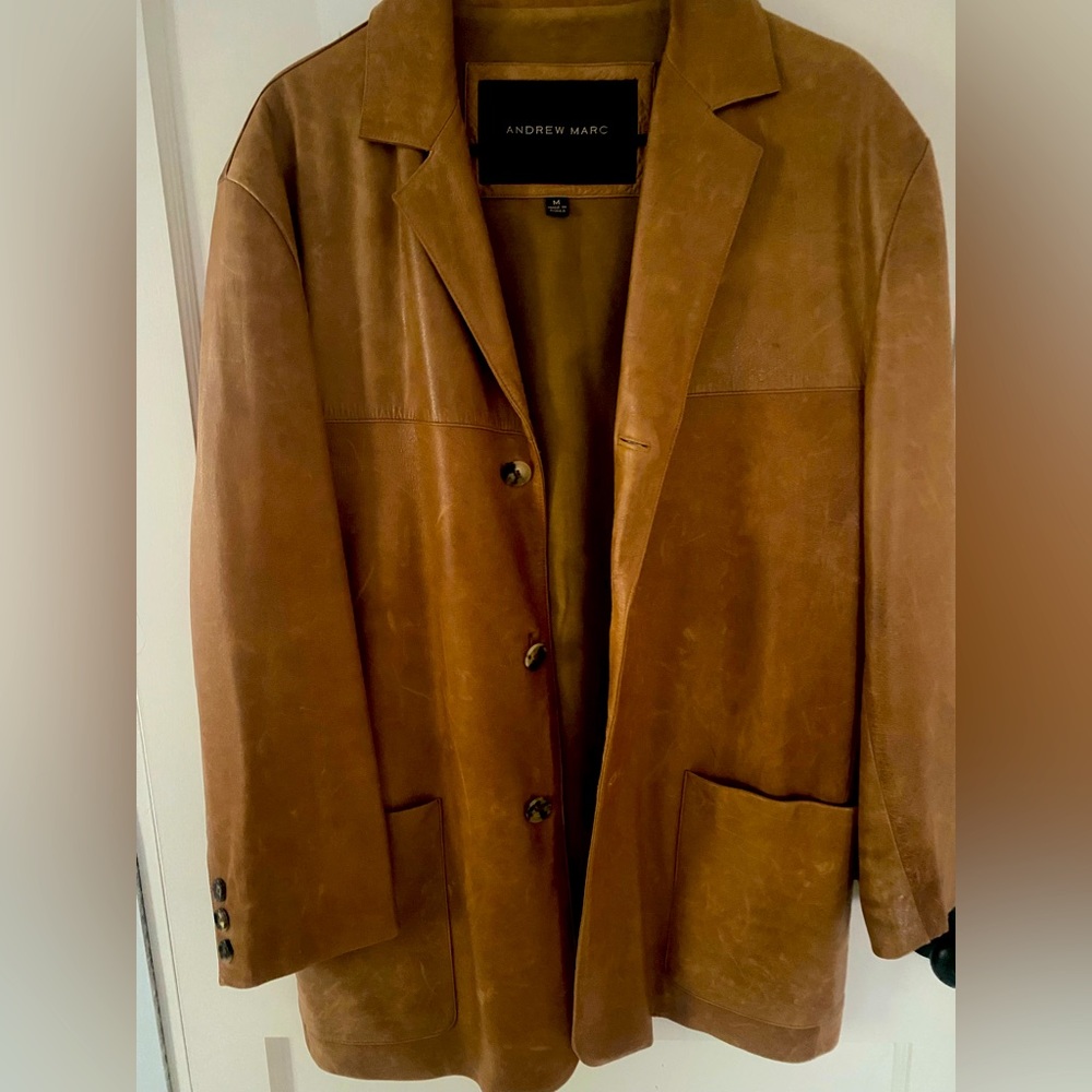 Andrew Marc leather jacket size medium